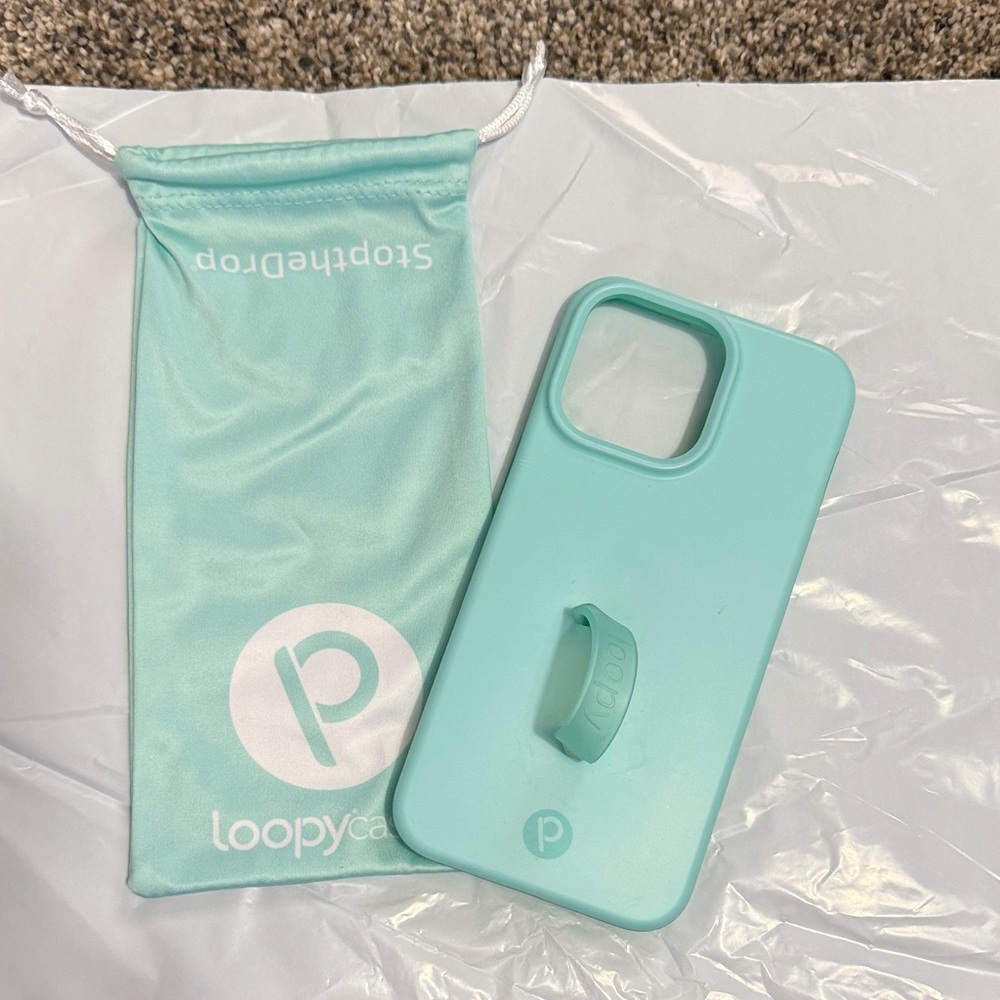 Loopy Case Aqua Blue Phone Case IPhone 15 Pro Max